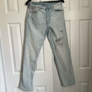 Light Blue Distressed Boyfriend Jeans